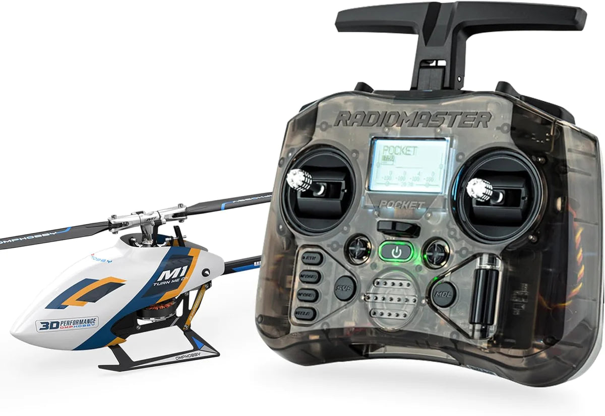 OMP M1 EVO RC Helicopter RTF with Radiomaster Pocket Radio