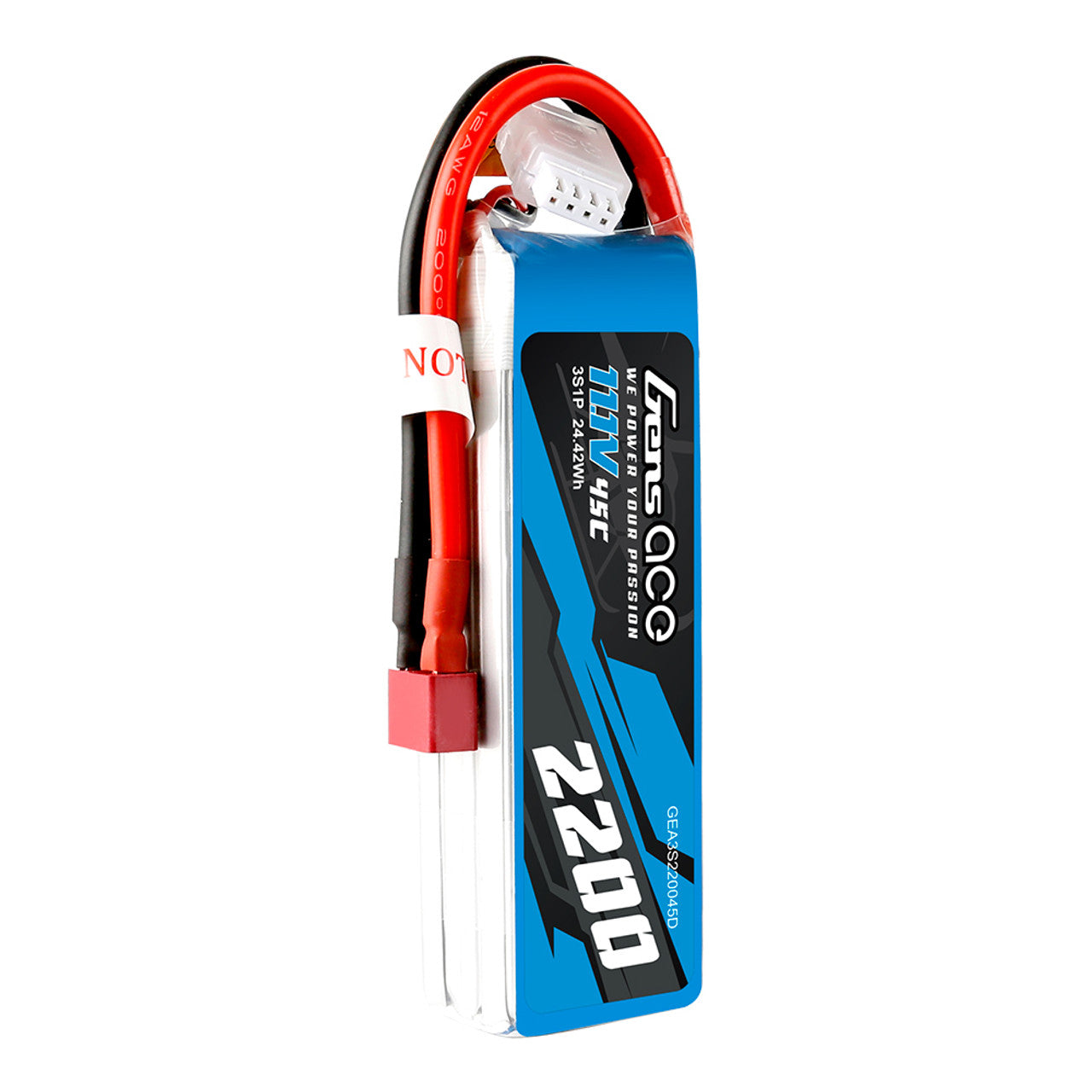 Gens ace 2200mAh 11.1V 45C 3S Lipo Battery w/Dean