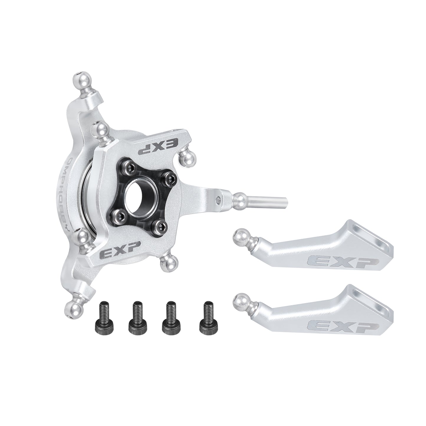OMP M4 EXP upgrade set Swashplate + Arms (Silver)