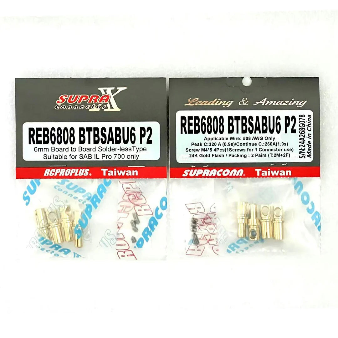 RCPROPLUS 6mm Solder-less BTB Connector – for SAB iLGoblin 700