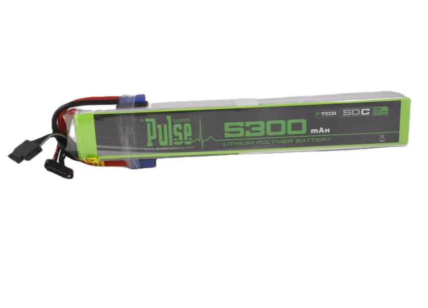PULSE 5300mAh 50C 44.4V 12S P-Tech LiPo Battery - EC5 Connector