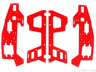 FUSUNO Painted Neon Red Fiberglass Frame -Trex 450 Sport