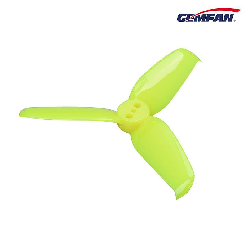 Gemfan 2540 TRI BLADE Props 4cw 4ccw (T-Style mount) - Yellow
