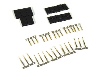 Un-assembled Futaba type servo connectors