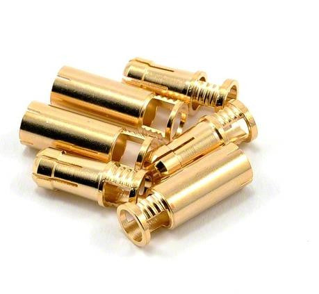 RCPROPLUS RCA 6808 SPC P10 10mm Supra X Gold Bullet Connectors (10 pairs)