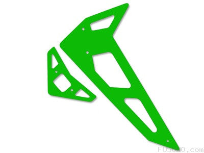 FUSUNO Neon Green Fiberglass Horizontal/Vertical Fins Trex 450 Sport