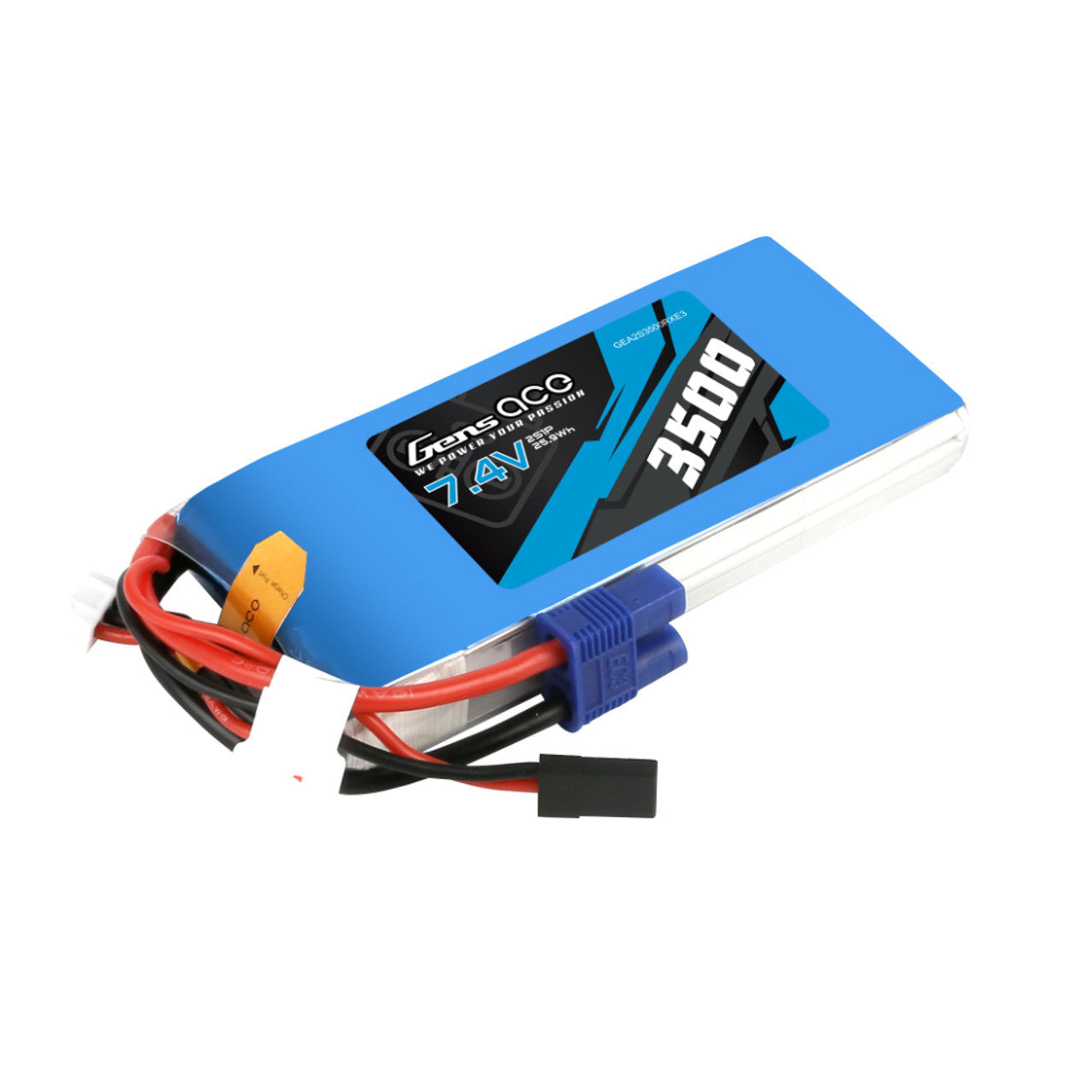 Gens Ace 3500mAh 2S1P 7.4V RX Lipo Battery