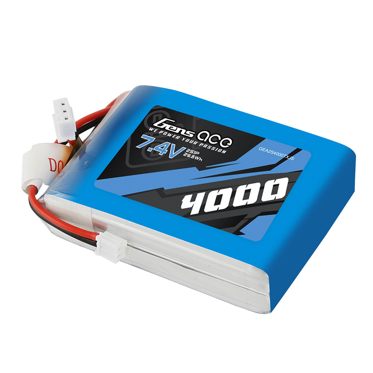 Gens ace 4000mAh 7.4V TX 2S1P Battery - SPEKTRUM DX8/ DX9/ & RADIOMASTER T16S/ T16S MAX