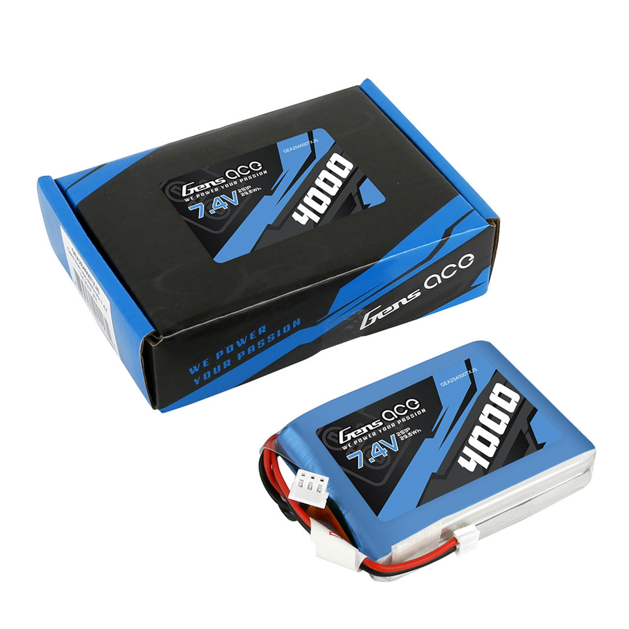 Gens ace 4000mAh 7.4V TX 2S1P Battery - SPEKTRUM DX8/ DX9/ & RADIOMASTER T16S/ T16S MAX