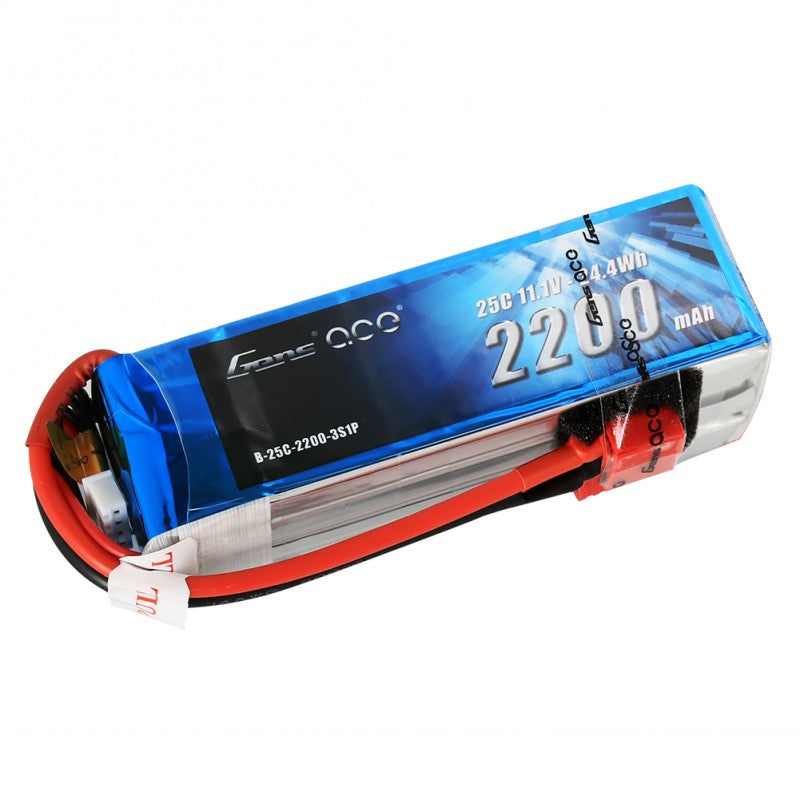 Gens Ace 2200mAh 3S 11.1V 25C Lipo (Deans connector/T plug)