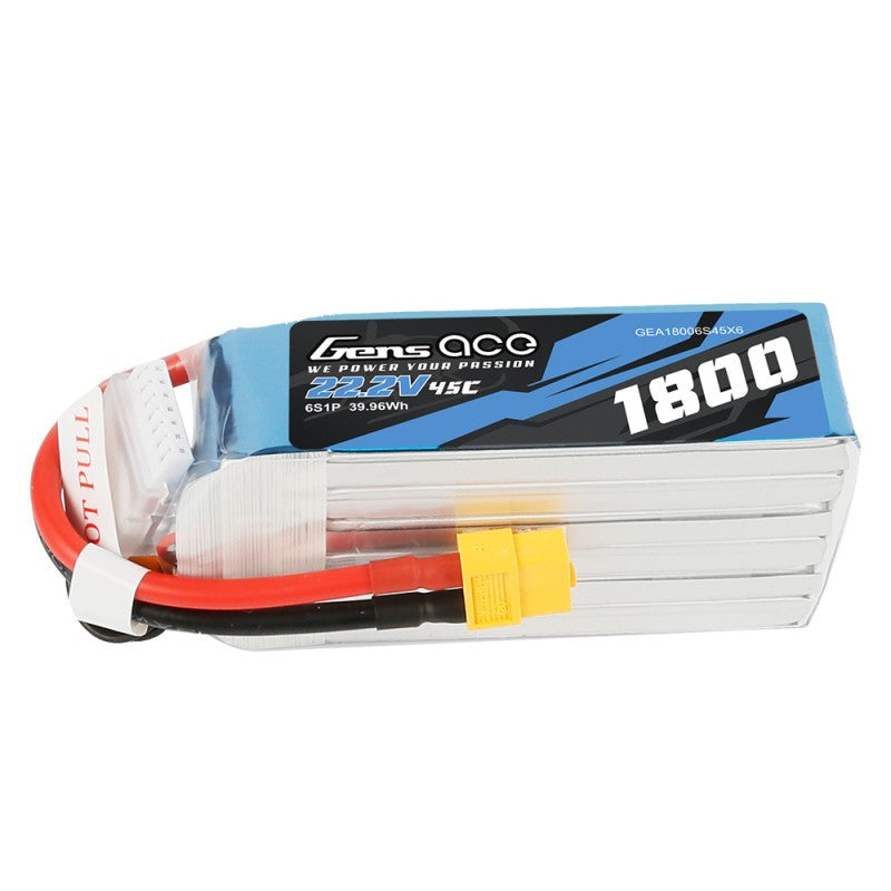 Gens ace 1800mAh 22.2V 45C 6S1P Lipo Battery (Goblin 380/420)