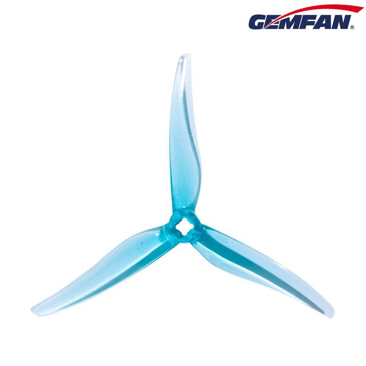Gemfan Hurricane SL5125 (5" Toothpick) 5mm shaft & T Style mount Prop Blue NEW!