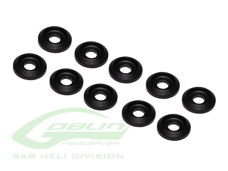Aluminum Finishing Washers Black Matte (10pcs) - Goblin 630/700/770/Black Nitro/Black Thunder/Urukay