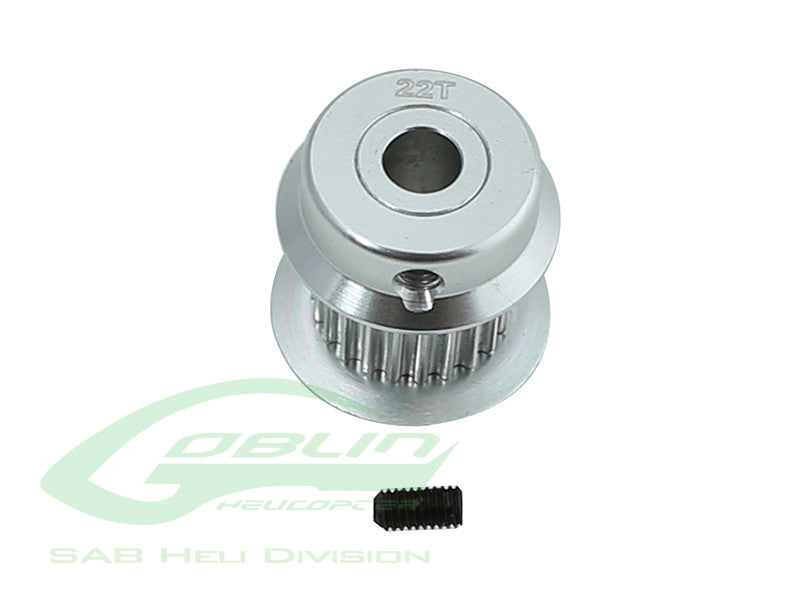 Aluminum Motor Pulley 22T – RAW 420 COMPETITION / Goblin 380 / Raw 420 Comp