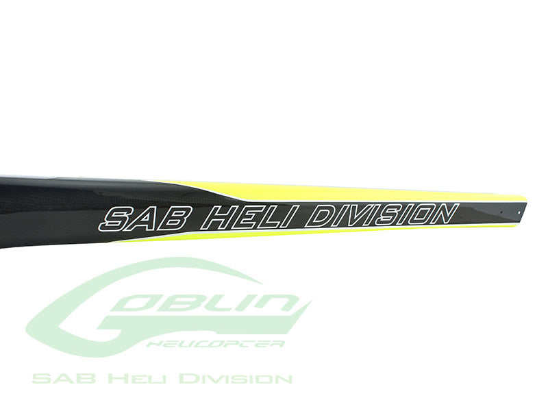Carbon Fiber Tail Boom Yellow 700 Size - Goblin Black Nitro/Thunder/Goblin 700/700KSE