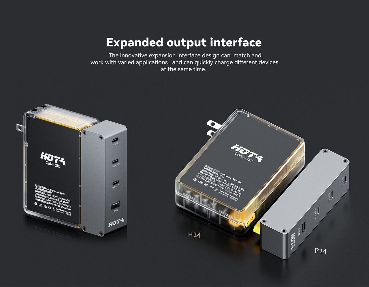 H24 (GaN) Laptop Ac Adapter