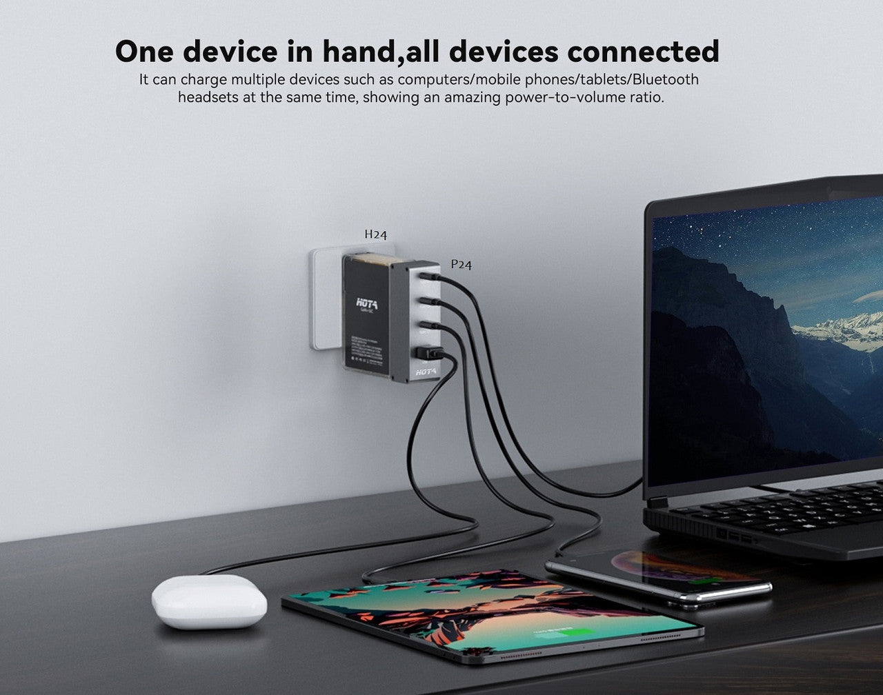 H24 (GaN) Laptop Ac Adapter