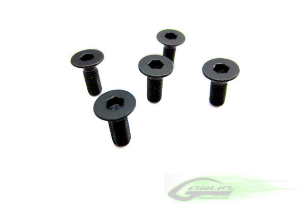 SAB DIN 12.9 Flat Head Socket Cap M3x8 (5pcs) - Goblin 630/700/770/RAW 420 COMPETITION