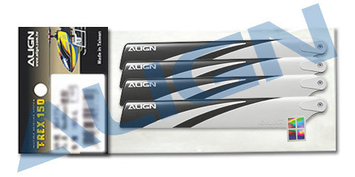 Align 150 Main Blades-White HD123BB