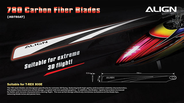 Align 780 Carbon Fiber Blades