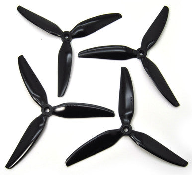 HQ Durable Prop  6x4x3 Tri Blade V1S  Black (2CW+2CCW)-PC