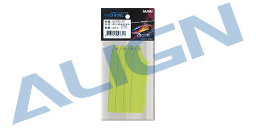 Align 74 Tail Blade Fluorescence Yellow - T-rex 470L
