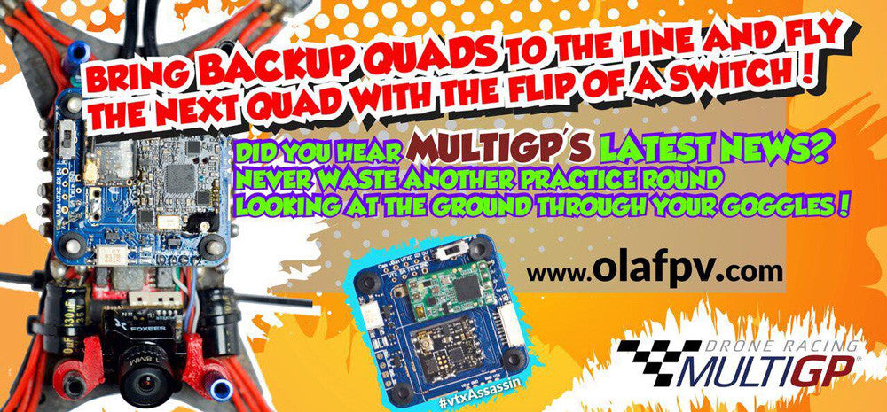 OLAFPV VTX ASSASSIN VTX/RX Mounting Board Video Kill Switch NEW!
