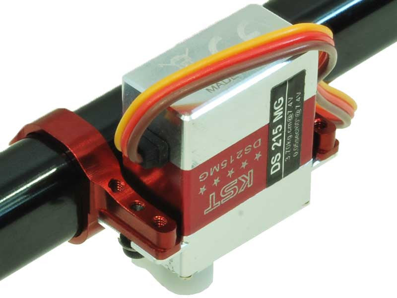 LX1536 - OXY3 - Aluminum Tail Servo Mount - Red