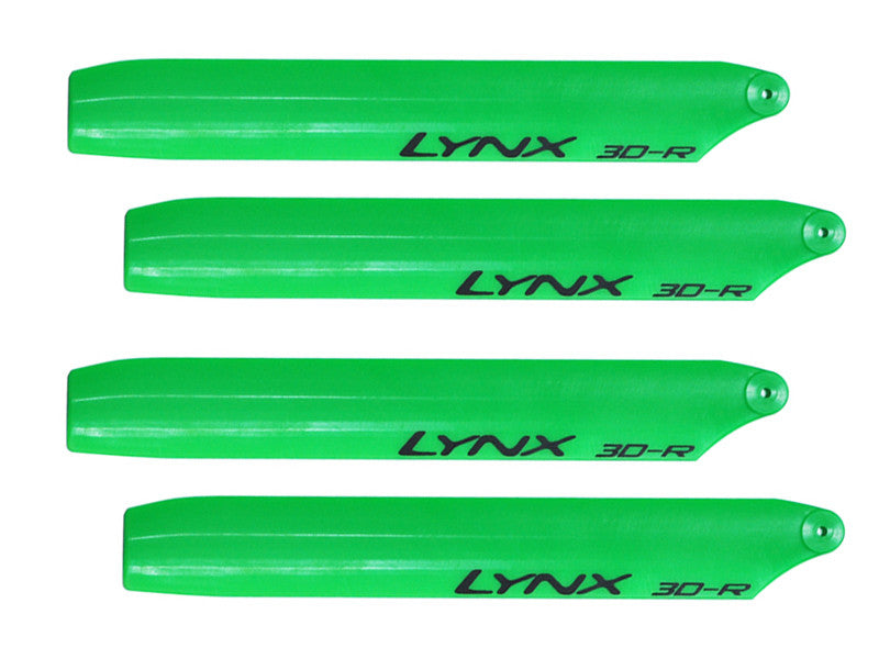 LXT1252-3D - Plastic Main Blade 125 mm - Stretch - T-Rex150 - Pro Edition - Green - 2 Set