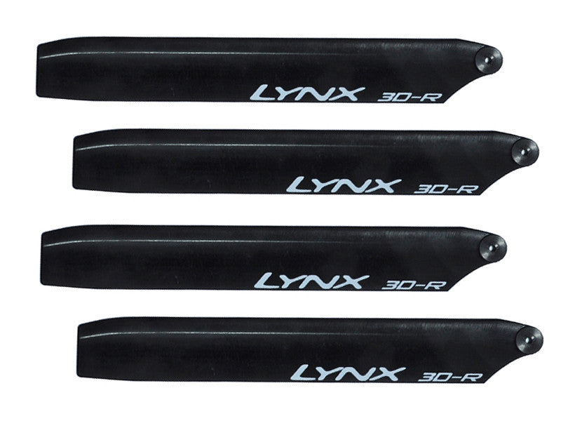 LXT1253-3D - Plastic Main Blade 125 mm - Stretch - T-Rex150 - Pro Edition - Black - 2 Set