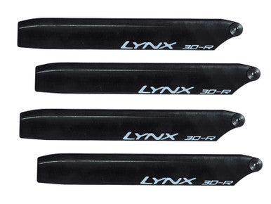 LXT1253-3D - Plastic Main Blade 125 mm - Stretch - T-Rex150 - Pro Edition - Black - 2 Set