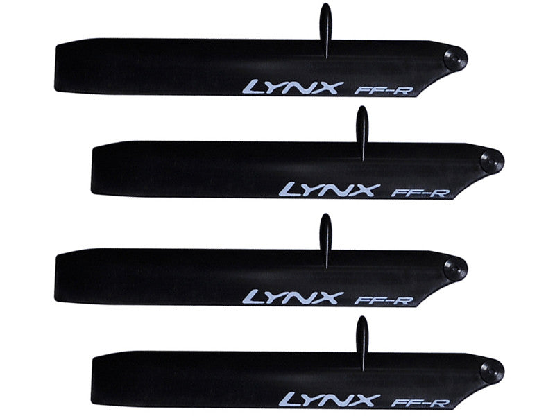LXT1203-SP - Plastic Main Blade 120mm - Bullet - T-Rex150 - Pro Edition - Black - 2 Set