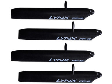 LXT1203-SP - Plastic Main Blade 120mm - Bullet - T-Rex150 - Pro Edition - Black - 2 Set