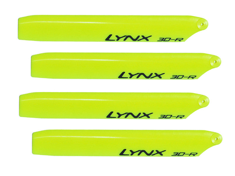 LXT1254-3D - Plastic Main Blade 125 mm - Stretch - T-Rex150 - Pro Edition - Yellow - 2 Set