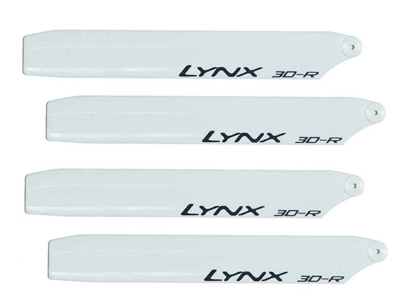 LXT1258-3D - Plastic Main Blade 125 mm - Stretch - T-Rex150 - Pro Edition - White - 2 Set
