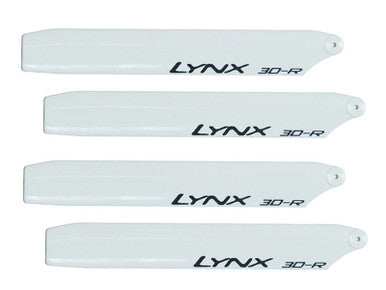 LXT1258-3D - Plastic Main Blade 125 mm - Stretch - T-Rex150 - Pro Edition - White - 2 Set