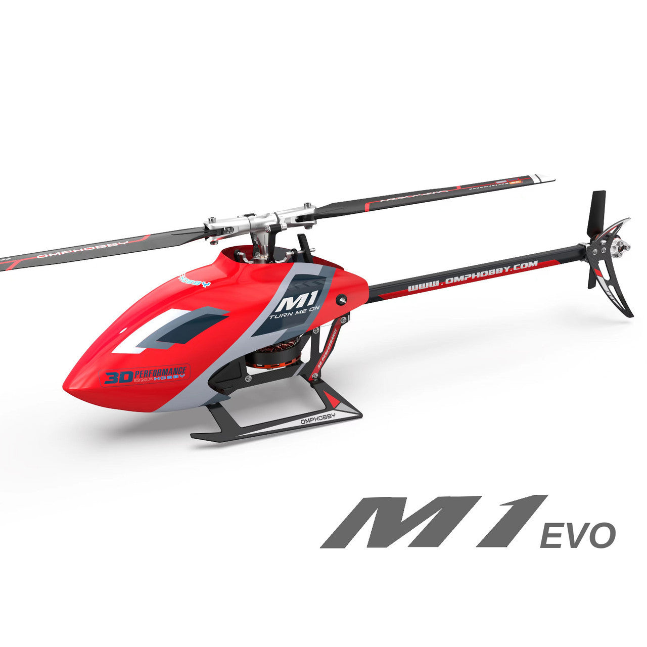 OMP M1 Evo RTF Helicopter (Red) w/ T6 + Free Crash Kit Promo