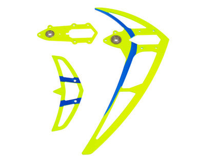 04648 FIN SET NEON YELLOW, LOGO 500/550/600