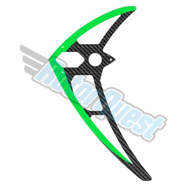 05158 Vertical fin, carbon, neon-green, LOGO 700