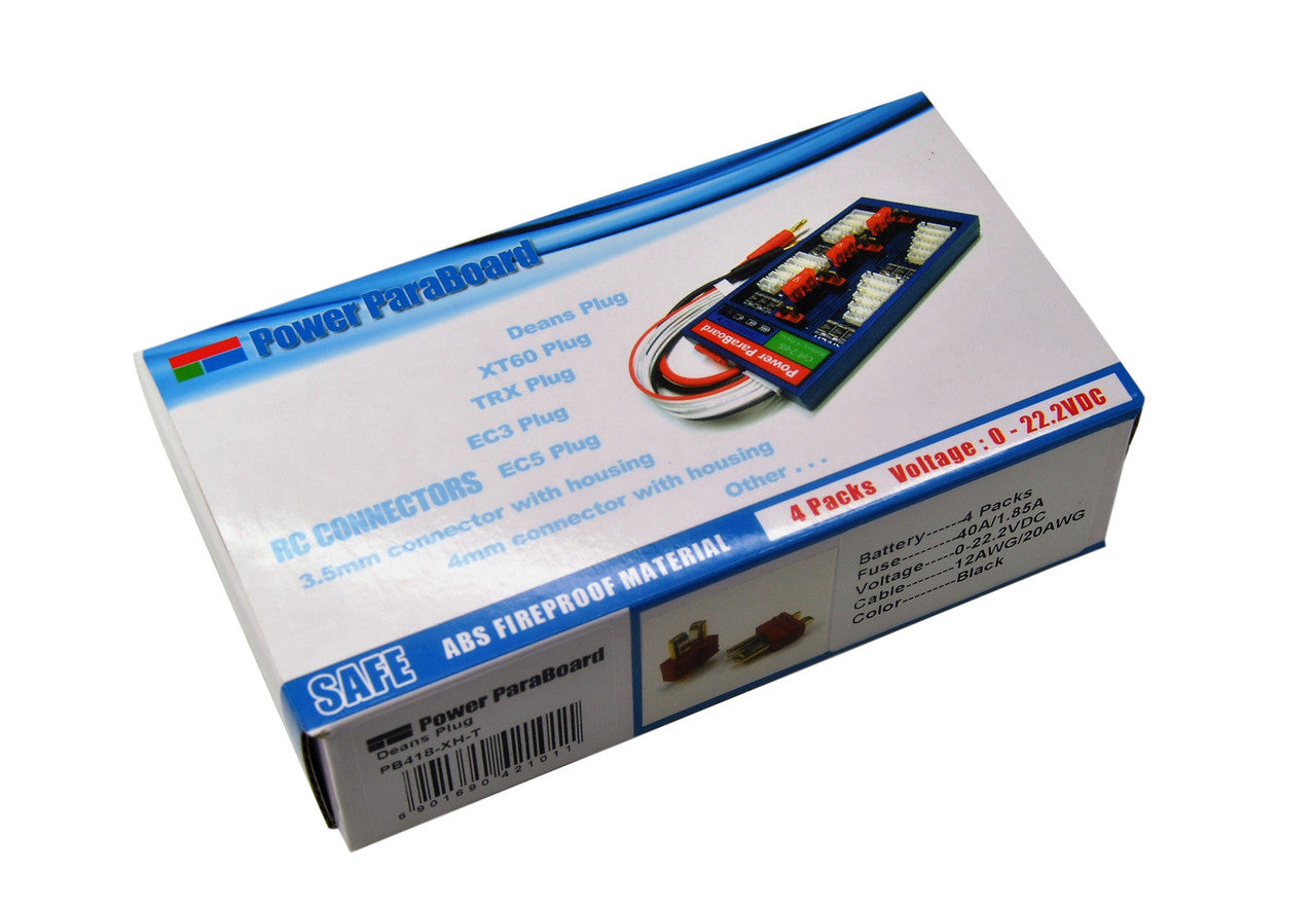HIGH CURRENT 40A PARALLEL CHARGE BOARD (T-PLUG CONNECTOR) FOR 4 PACKS