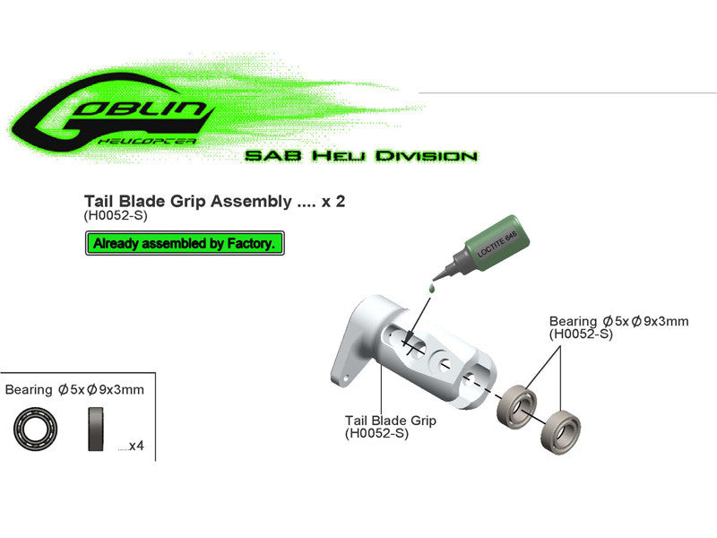SAB ABEC-5 Bearing Ø5 x Ø9 x 3 - Goblin 630/700/770 (4pcs)