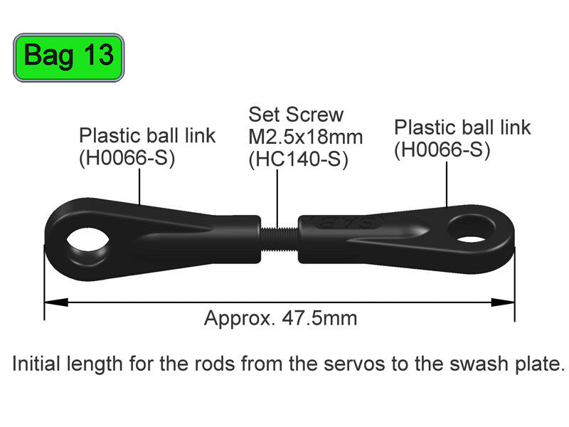 Plastic ball linkages (10pcs) - RAW 420/ 420 Comp/ 580/ 700
