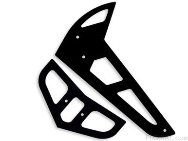 FUSUNO Black G10 Fiberglass Horizontal/Vertical Fins Trex 450 Series