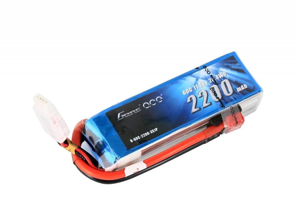 Gens ace 2200mAh 11.1V 60C 3S Lipo Battery w/Deans