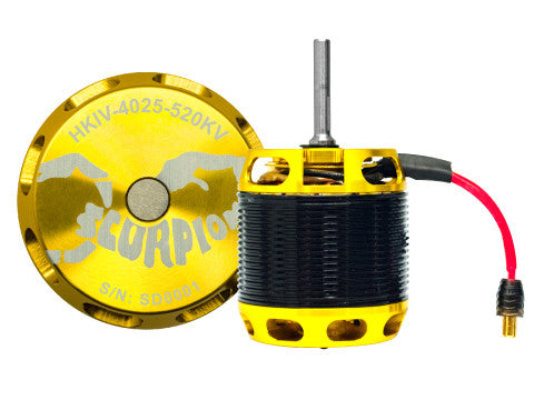 Scorpion HKIV 4025 520KV Brushless Motor - Raw 580/Kraken 580