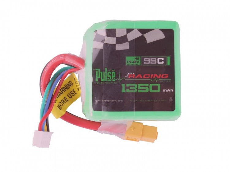 PULSE 1350mAh 4S 14.8V 95C Cube Lipo Battery with XT60 Plug