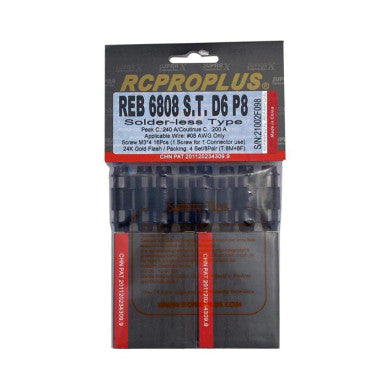 RCPROPLUS Supra X D6 6mm Solder-Less Connector (8M-8F) (8AWG)