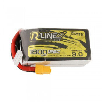Tattu R-Line Version 3.0 1800mAh 14.8V 120C 4S1P Lipo Battery XT60