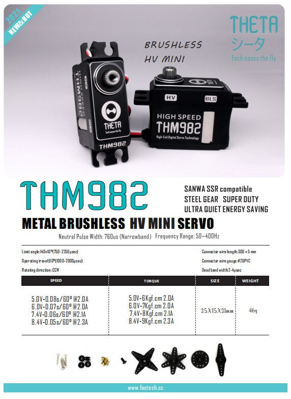 THETA THM982 HV Mini Brushless Tail Servo
