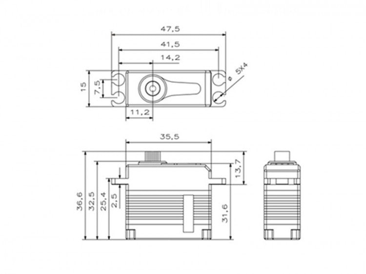 KST X15-755X Mini Tail Servo